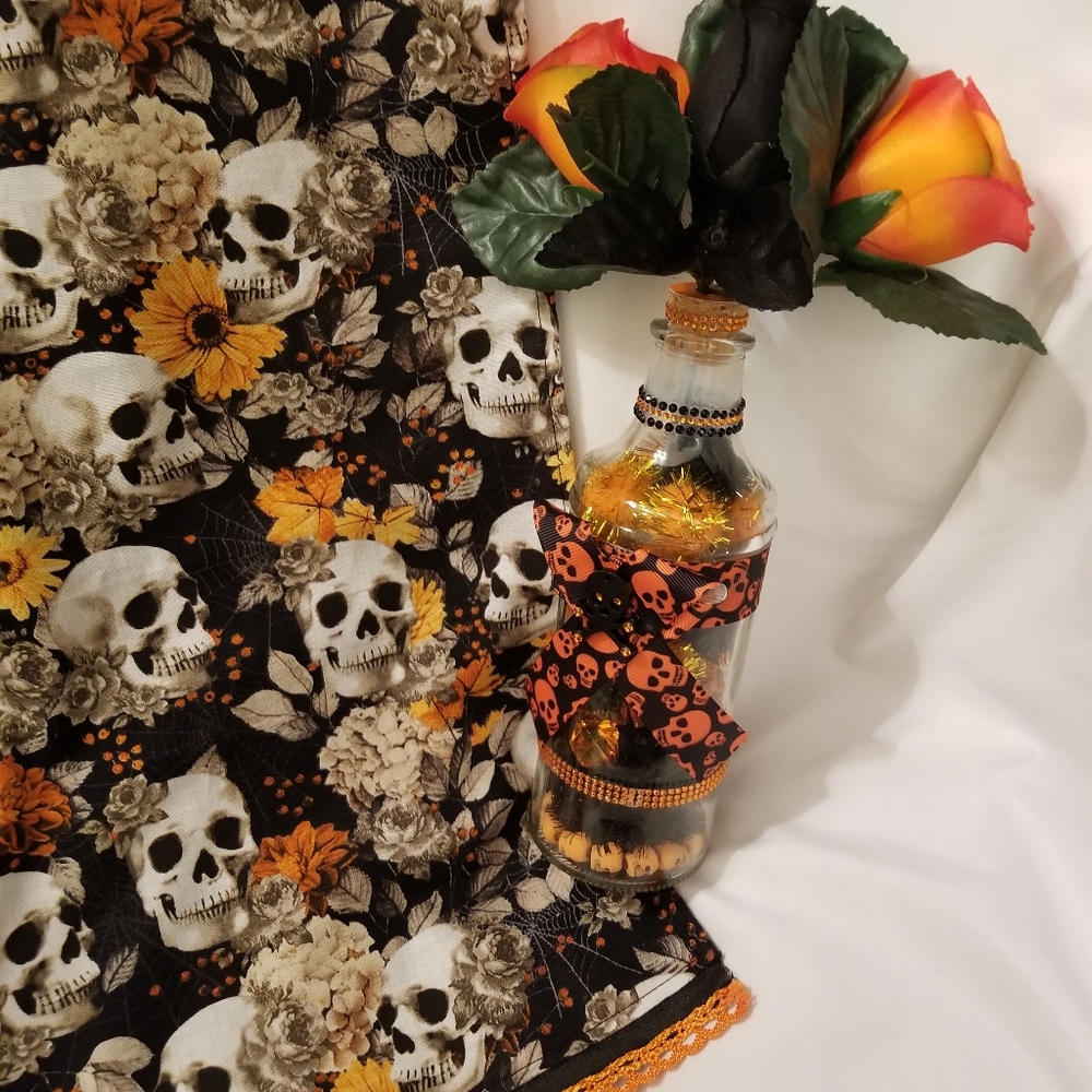 Handmade Skull Runner/Centerpiece Set